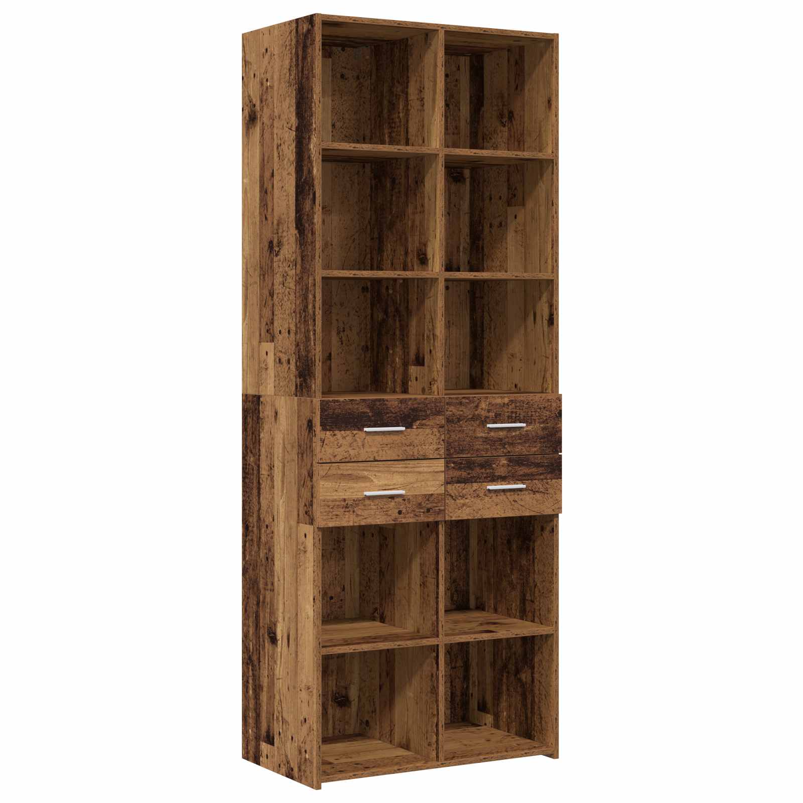 vidaXL Storage Cabinet with Shelves Old Wood 70 x 42.5 x 225 cm 5
