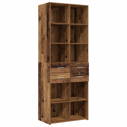 vidaXL Storage Cabinet with Shelves Old Wood 70 x 42.5 x 225 cm 5
