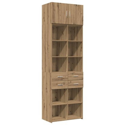 vidaXL Storage Cabinet with Shelves Artisan Oak 70 x 42.5 x 225 cm 2