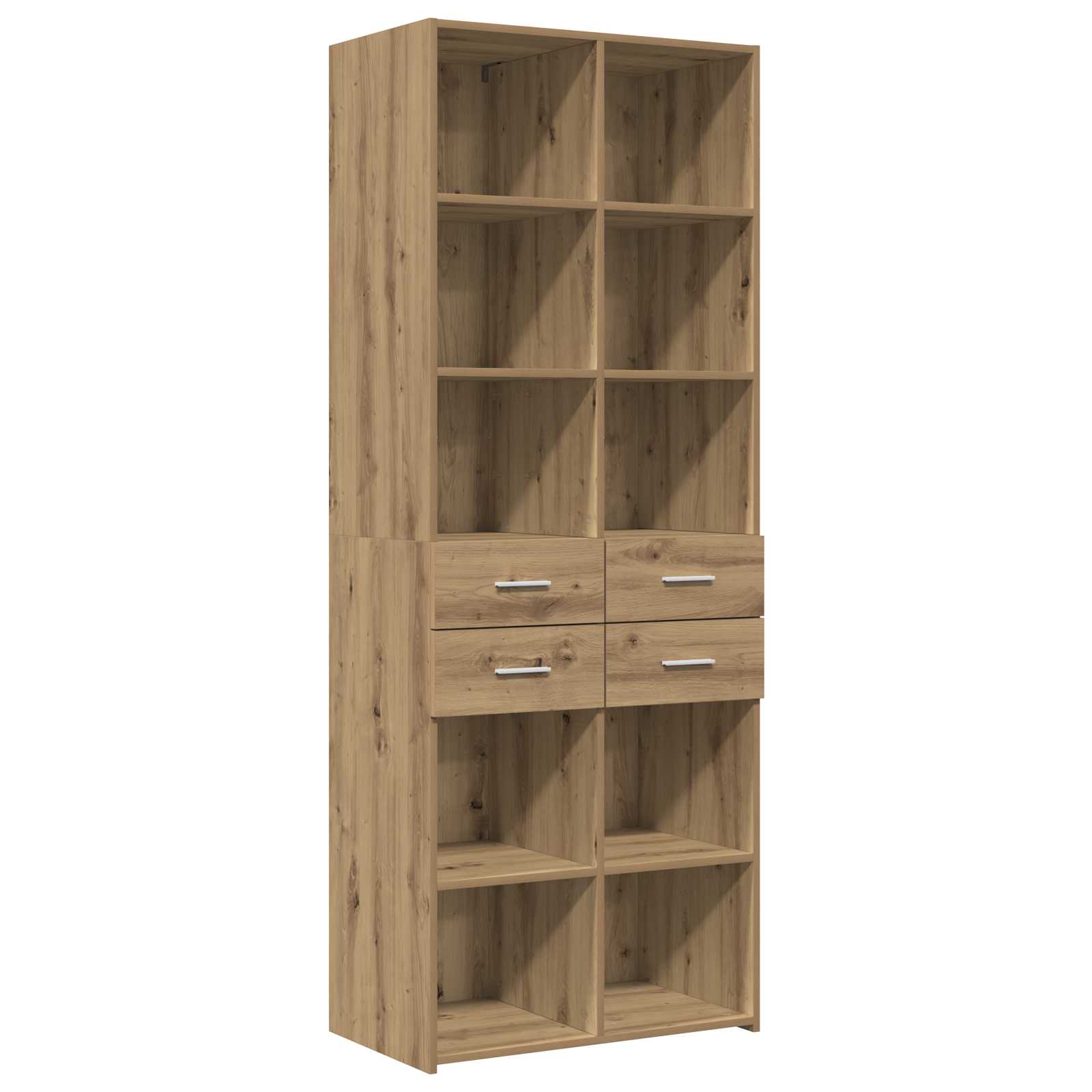 vidaXL Storage Cabinet with Shelves Artisan Oak 70 x 42.5 x 225 cm 5