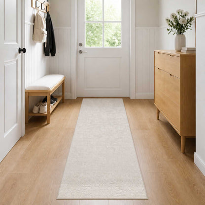 Rug 100% Polyester 3 mm Washable Cream 50 x 100 cm – 160 x 230 cm 50 x 400 cm