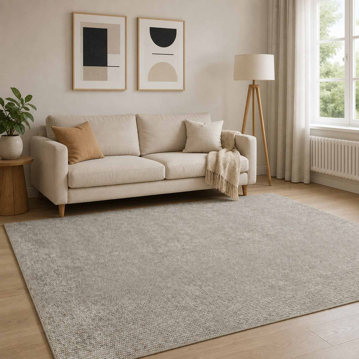 Rug 100% Polyester 3 mm Washable Beige 50 x 100 cm – 190 x 300 cm 120 x 180 cm