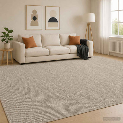 vidaXL Rug Beige 300 x 400 cm 100% Polyester 3 mm Washable 1