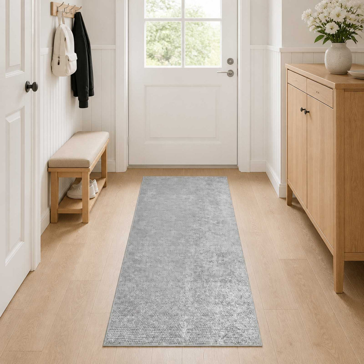 Rug 100% Polyester 3 mm Washable Grey 50 x 100 cm – 160 x 230 cm 50 x 400 cm