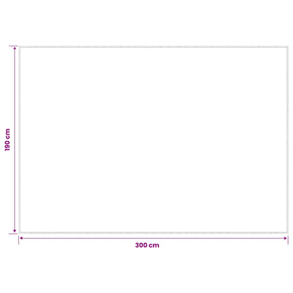 Rug 100% Polyester 3 mm Washable Grey 190 x 300 cm