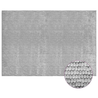 Rug 100% Polyester 3 mm Washable Grey 190 x 300 cm