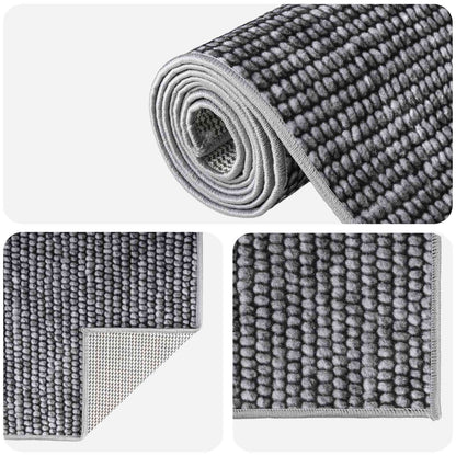Rug 100% Polyester 3 mm Washable Anthracite 50 x 100 cm – 300 x 400 cm 80 x 200 cm