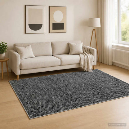 Rug 100% Polyester 3 mm Washable Anthracite 50 x 100 cm – 300 x 400 cm 160 x 230 cm