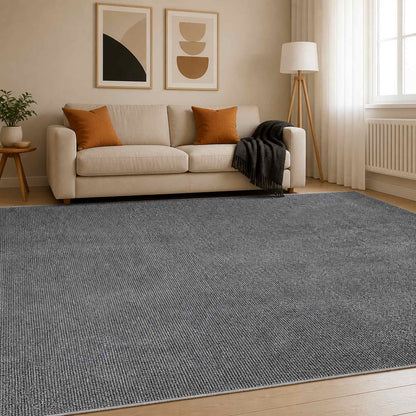 Rug 100% Polyester 3 mm Washable Anthracite 50 x 100 cm – 300 x 400 cm 300 x 400 cm
