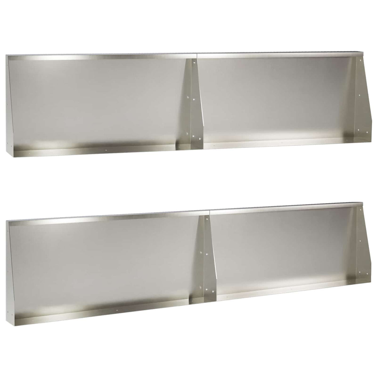 vidaXL Retaining Wall 4 pcs 100 x 12 x 30 cm Stainless Steel Silver 2