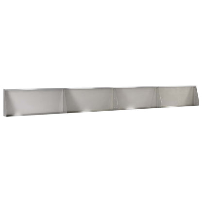 vidaXL Retaining Wall 4 pcs 100 x 12 x 30 cm Stainless Steel Silver 3