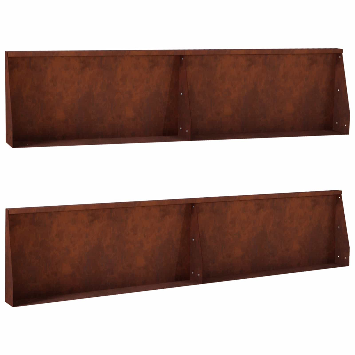 Retaining Wall 100 x 12 x 40 cm Steel 4 pcs Weathering steel