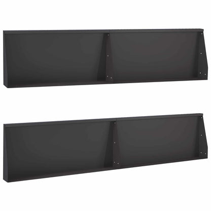 Retaining Wall 100 x 12 x 50 cm Steel Height 50 cm 4 Width 100 cm Black