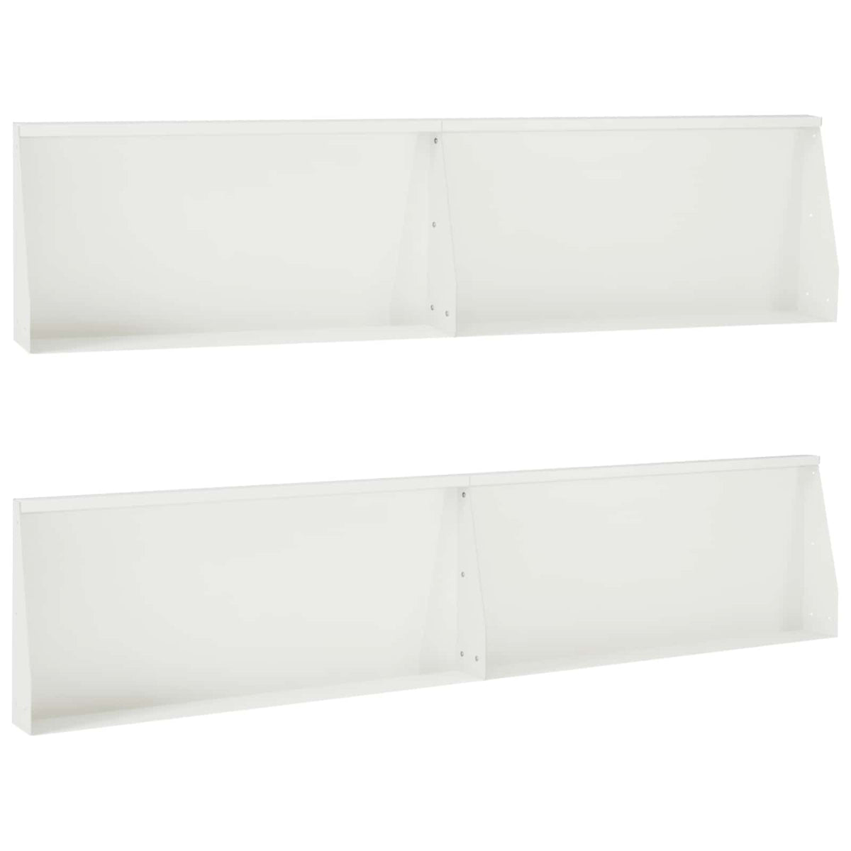 Retaining Wall 100 x 12 x 50 cm Steel Height 50 cm 4 Width 100 cm White