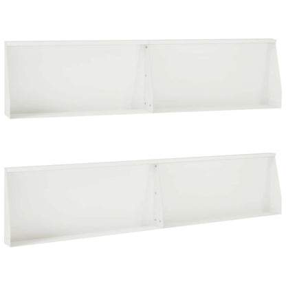 Retaining Wall 100 x 12 x 50 cm Steel Height 50 cm 4 Width 100 cm White