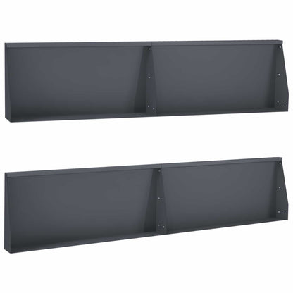 Retaining Wall 100 x 12 x 50 cm Steel Height 50 cm 4 Width 100 cm Anthracite