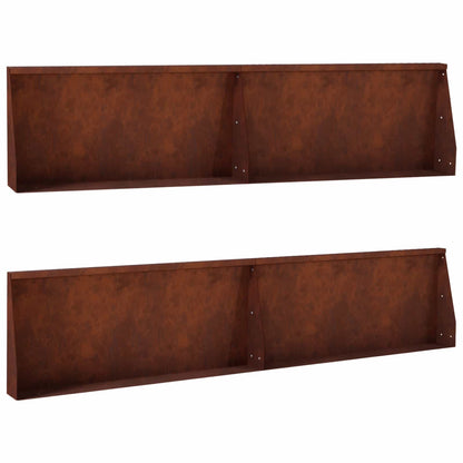 Retaining Wall 100 x 12 x 50 cm Steel Height 50 cm 4 Width 100 cm Weathering steel