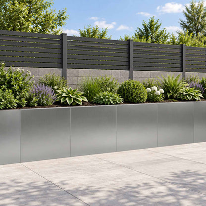 Retaining Wall 40 x 12 x 50 cm Steel 4 pcs Galvanised steel