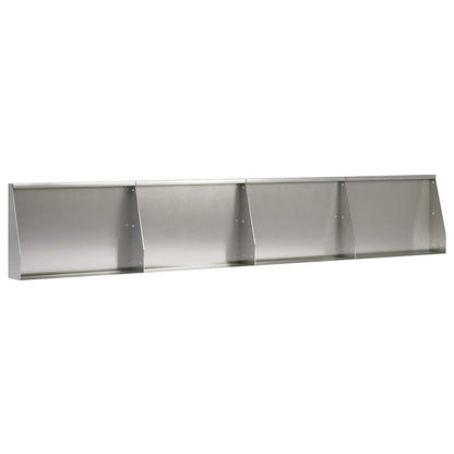 vidaXL Retaining Wall 4 pcs 60 x 12 x 40 cm Stainless Steel Silver 2