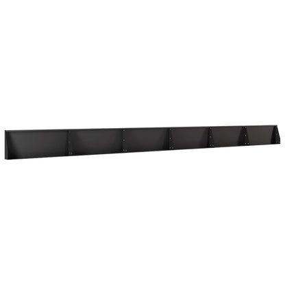 vidaXL Retaining Wall 6 pcs 100 x 12 x 40 cm Steel Black 3