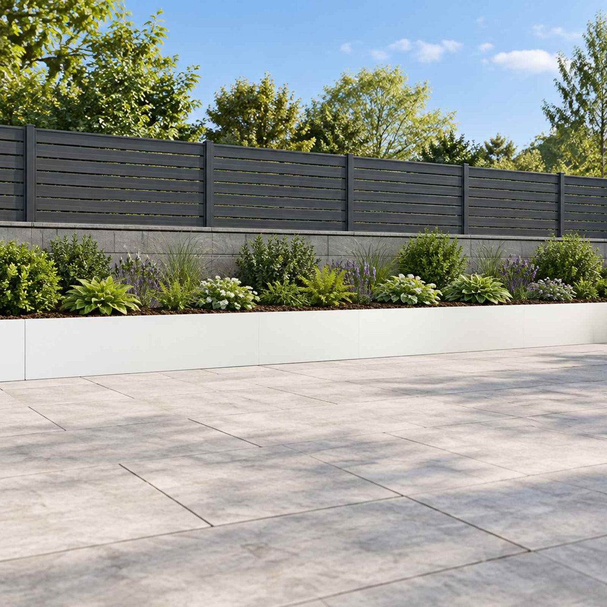 vidaXL Retaining Wall 6 pcs 100 x 12 x 40 cm Steel White 1