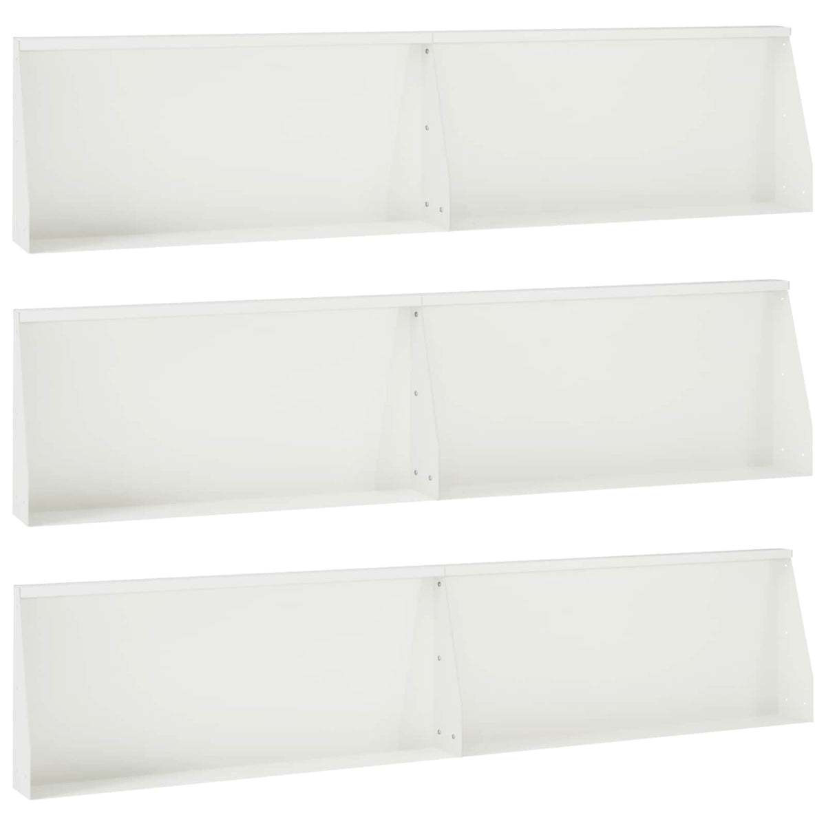 vidaXL Retaining Wall 6 pcs 100 x 12 x 40 cm Steel White 2