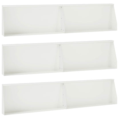 vidaXL Retaining Wall 6 pcs 100 x 12 x 40 cm Steel White 2