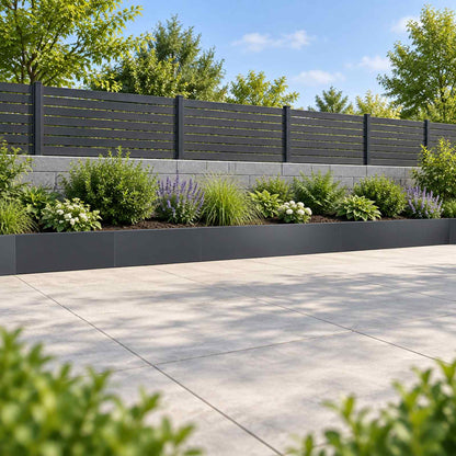 vidaXL Retaining Wall 6 pcs 100 x 12 x 40 cm Steel Anthracite 1