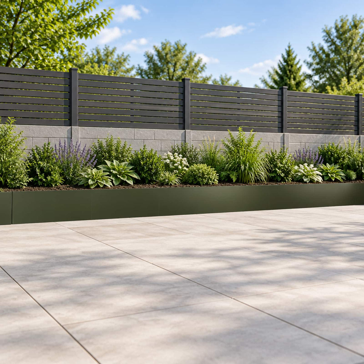 vidaXL Retaining Wall 6 pcs 100 x 12 x 40 cm Steel Olive Green 1