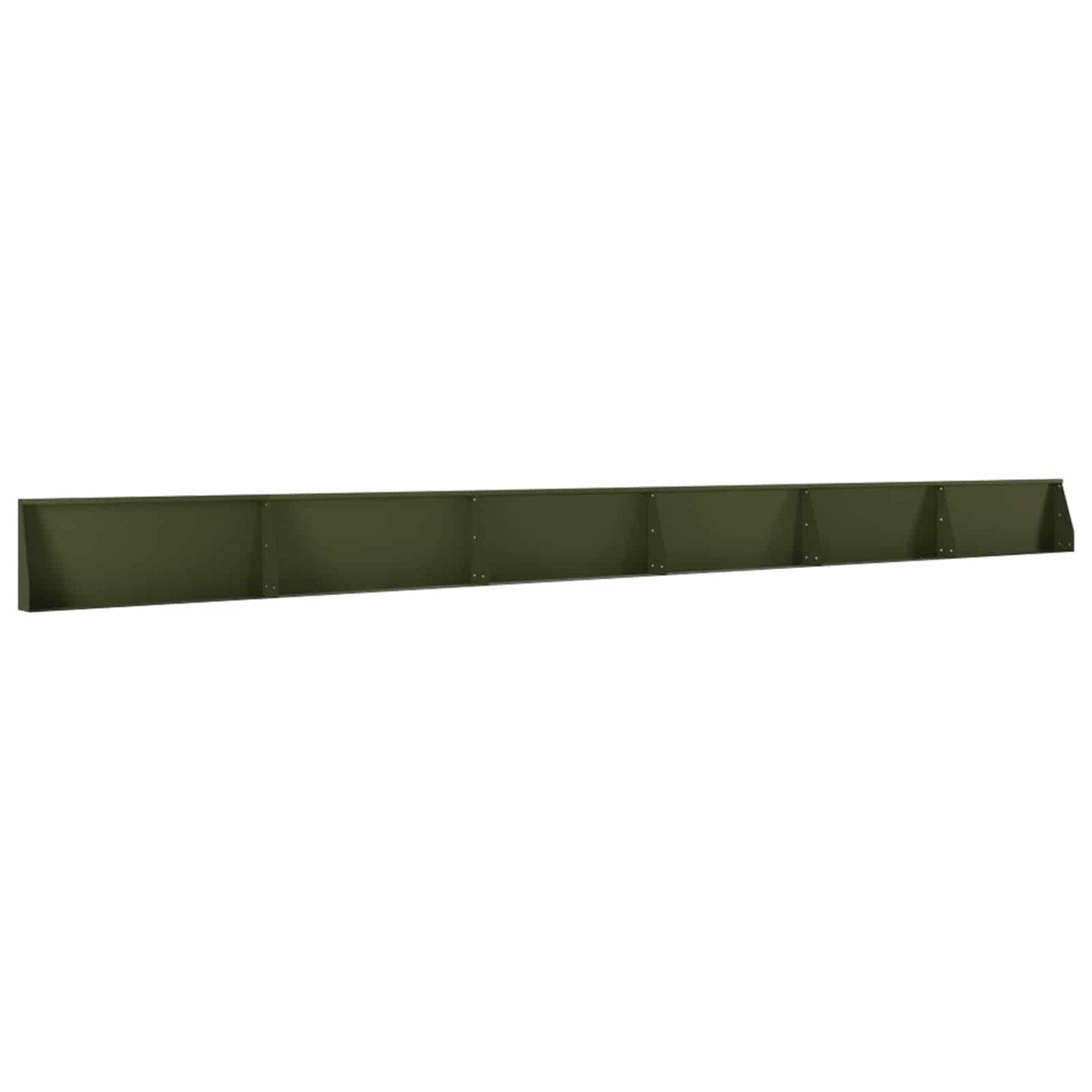 vidaXL Retaining Wall 6 pcs 100 x 12 x 40 cm Steel Olive Green 3