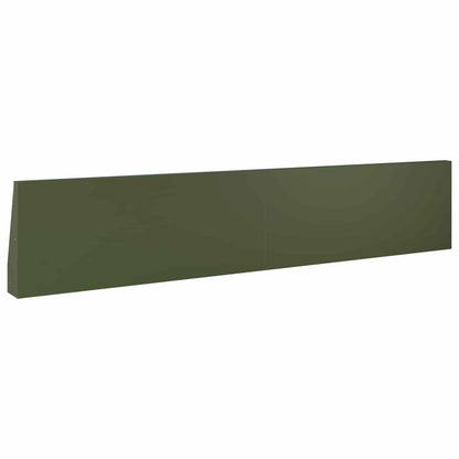 vidaXL Retaining Wall 6 pcs 100 x 12 x 40 cm Steel Olive Green 6