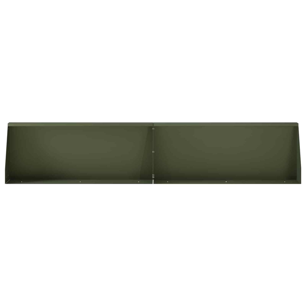 vidaXL Retaining Wall 6 pcs 100 x 12 x 40 cm Steel Olive Green 4