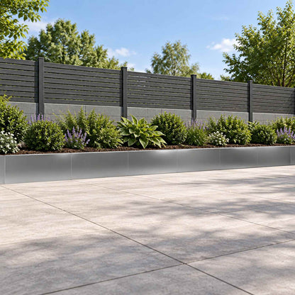 vidaXL Retaining Wall 6 pcs 100 x 12 x 50 cm Galvanised Steel Silver 1