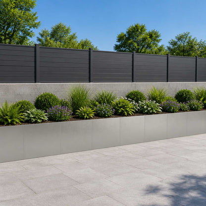 vidaXL Retaining Wall 6 pcs 40 x 12 x 40 cm Stainless Steel Silver 1