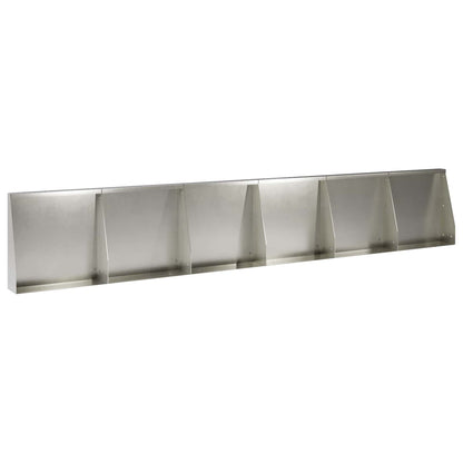 vidaXL Retaining Wall 6 pcs 40 x 12 x 40 cm Stainless Steel Silver 3