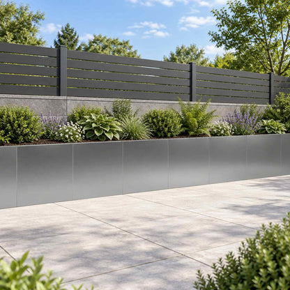 Retaining Wall 40 x 12 x 40 cm Steel 6 pcs Galvanised steel