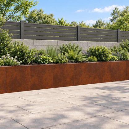 Retaining Wall 40 x 12 x 40 cm Steel 6 pcs Weathering steel