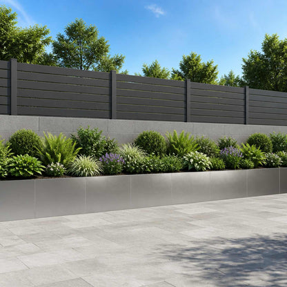 Retaining Wall 60 x 12 x 40 cm Steel 6 pcs Stainless steel