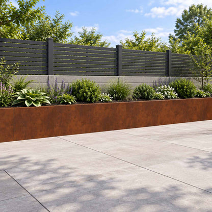 vidaXL Retaining Wall 6 pcs 60 x 12 x 40 cm Weathering Steel Rusty 1