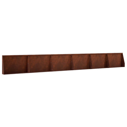 vidaXL Retaining Wall 6 pcs 60 x 12 x 40 cm Weathering Steel Rusty 3