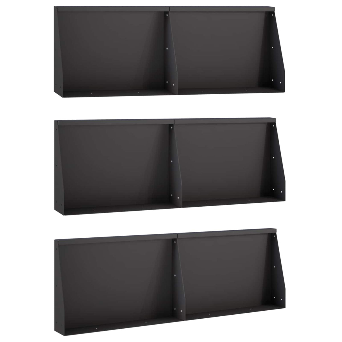 Retaining Wall 60 x 12 x 50 cm Steel Height 50 cm 6 Width 60 cm Black