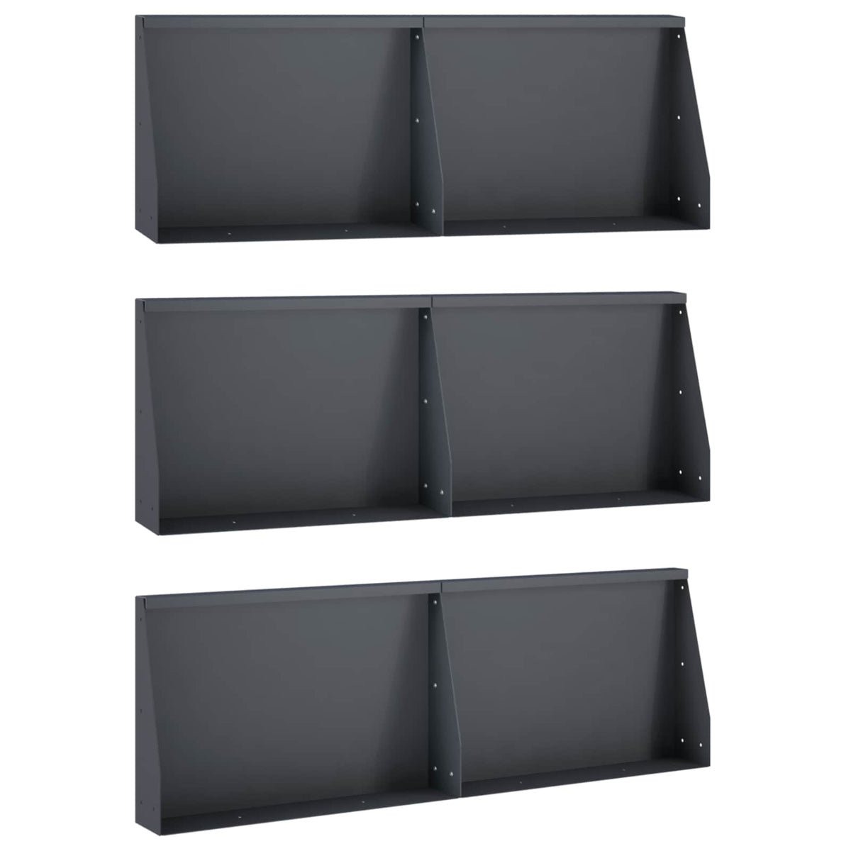 Retaining Wall 60 x 12 x 50 cm Steel Height 50 cm 6 Width 60 cm Anthracite