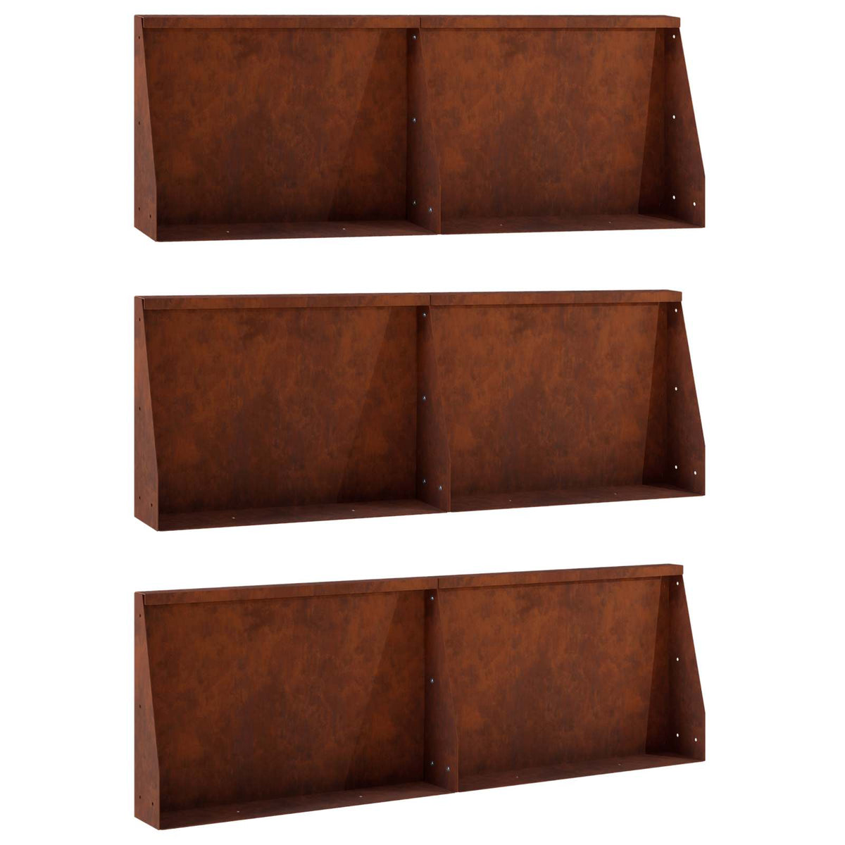 Retaining Wall 60 x 12 x 50 cm Steel Height 50 cm 6 Width 60 cm Weathering steel