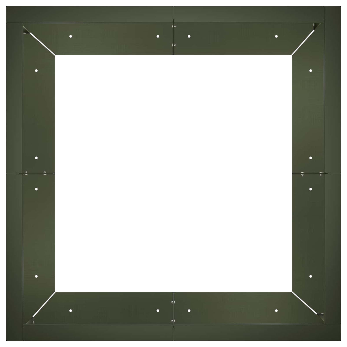 Retaining Wall 4 pcs 100 x 100 x 40 cm Steel Olive green