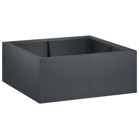 Retaining Wall 4 pcs 100 x 100 x 50 cm Steel Width 100 cm Height 50 cm Anthracite