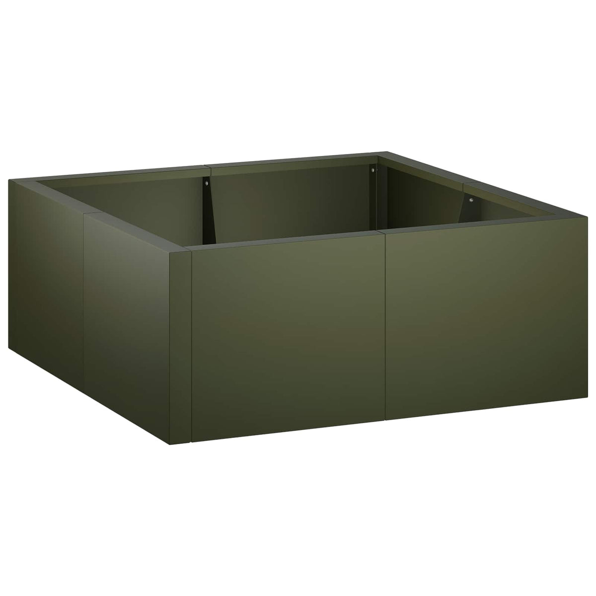 Retaining Wall 4 pcs 100 x 100 x 50 cm Steel Width 100 cm Height 50 cm Olive green