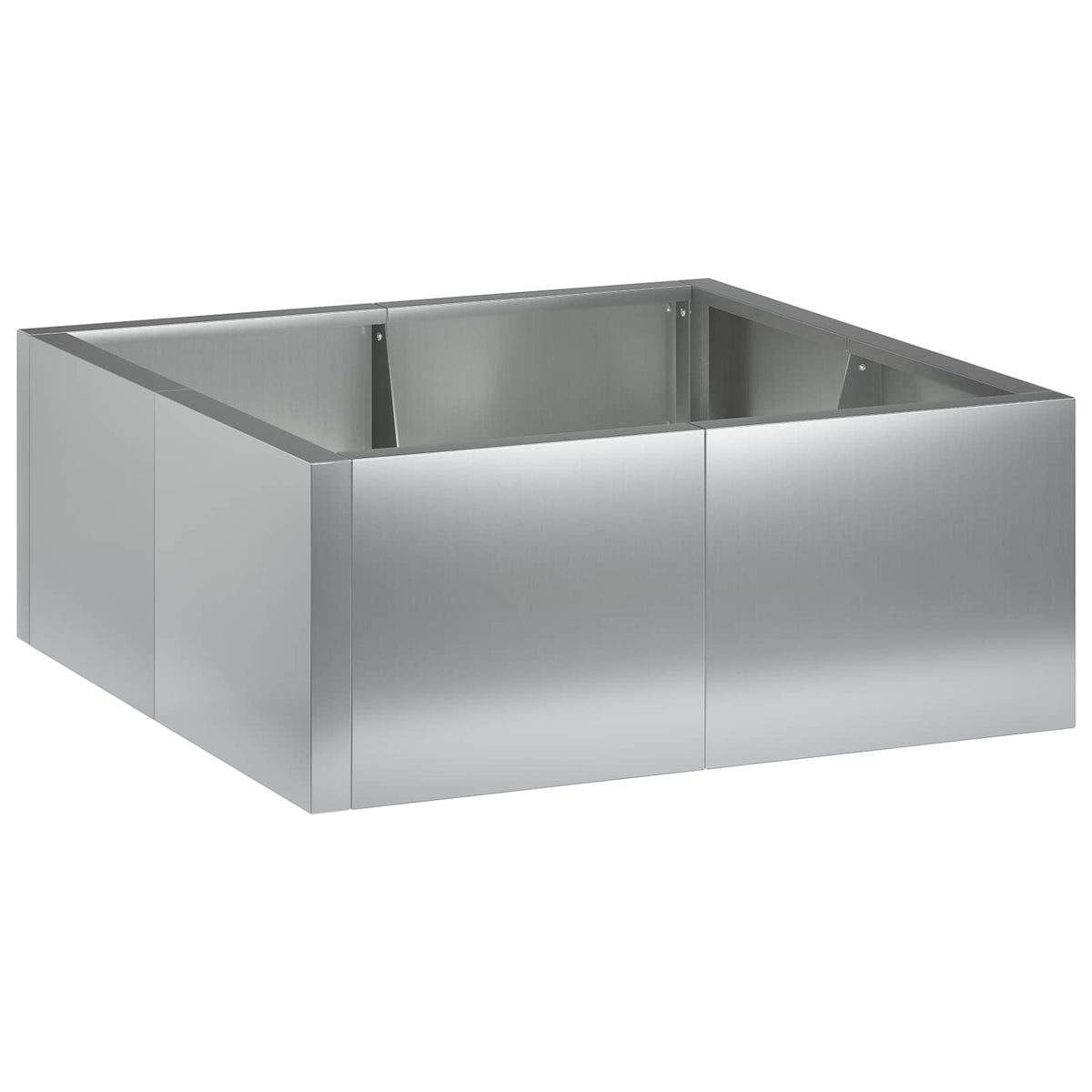 vidaXL Retaining Wall 4 pcs 100 x 100 x 50 cm Galvanised Steel Silver 2