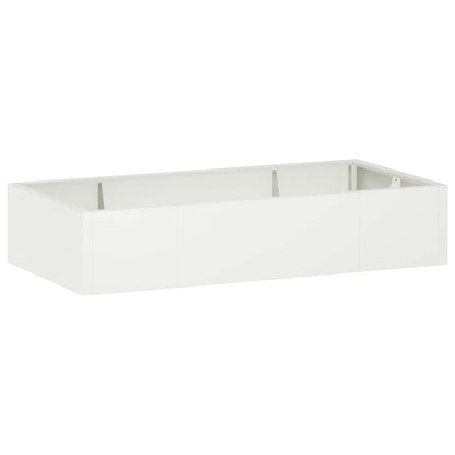 vidaXL Retaining Wall 6 pcs 200 x 100 x 30 cm Steel White 1
