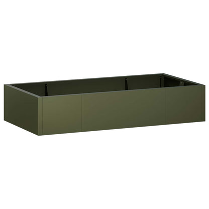 vidaXL Retaining Wall 6 pcs 200 x 100 x 30 cm Steel Olive Green 2