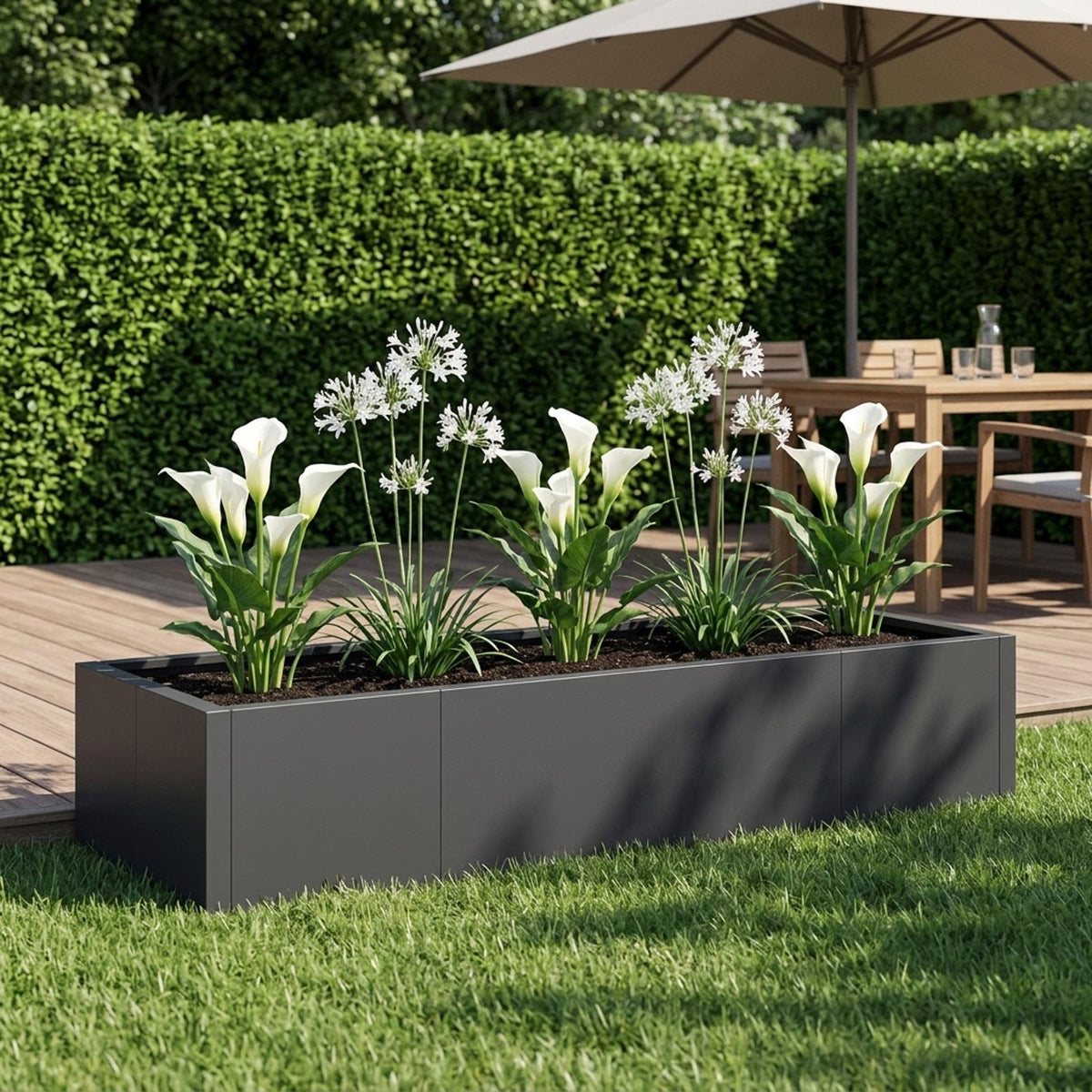vidaXL Retaining Wall 6 pcs 200 x 100 x 40 cm Steel Black 1